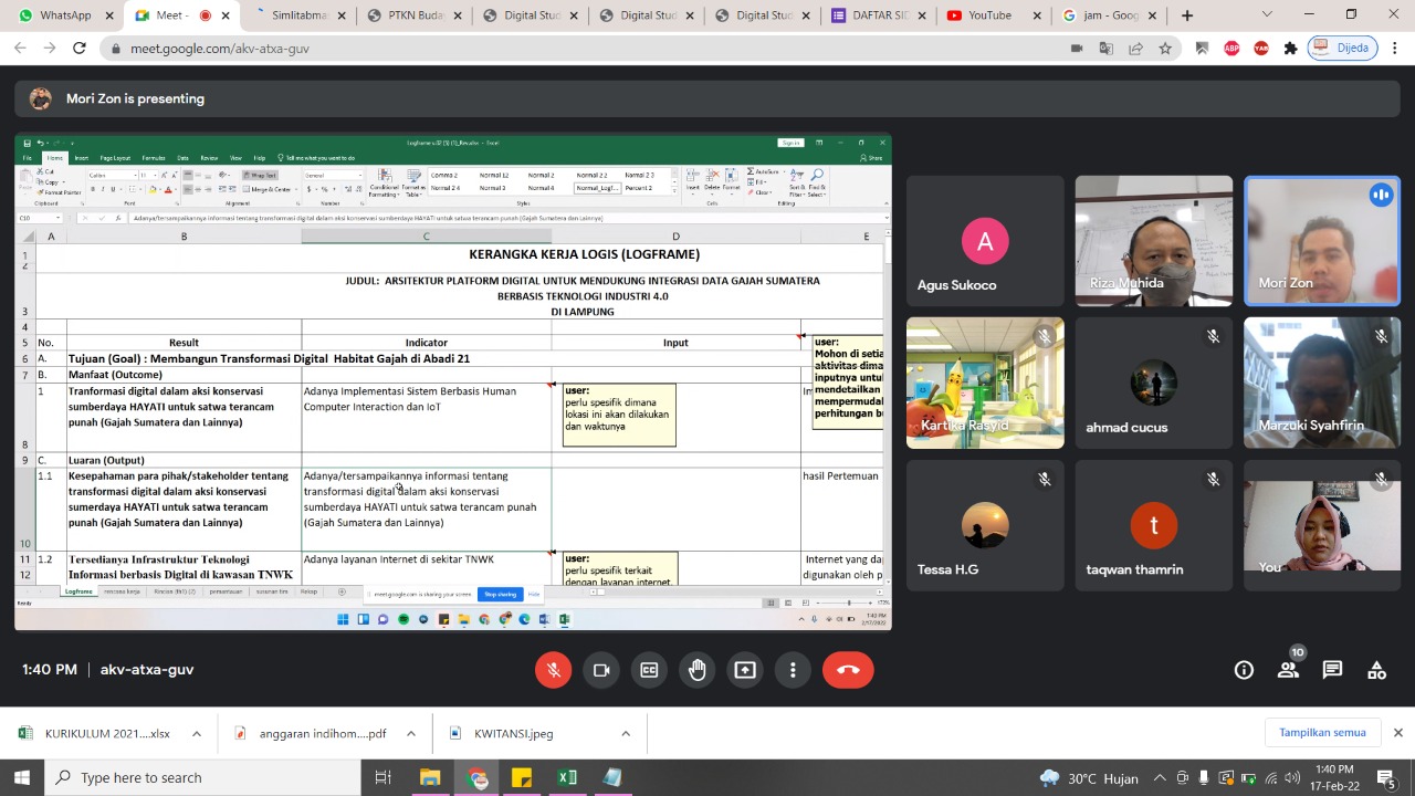 Tropical Forest Conservation Act (TFCA) konservasi way kambas akan terlaksana, dimungkinkan Mahasiswa ikut sebagai MBKM