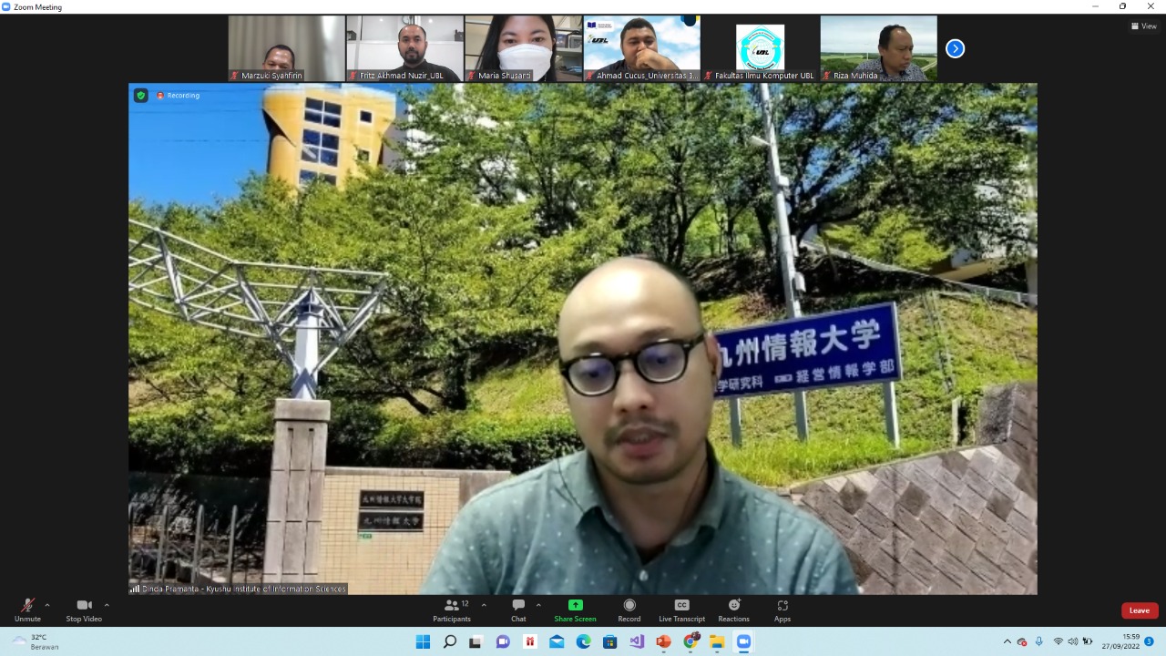 Bincang – Bincang Peluang Kerjasama dan Teknologi FIK UBL Bersama Kyushu Institute of Information Sciences Jepang