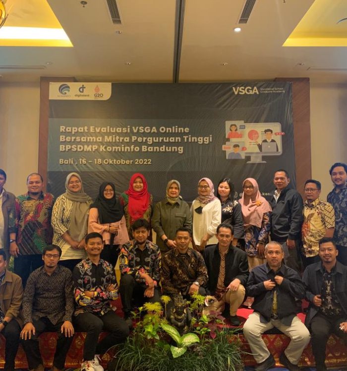 Kegiatan Rapat Evaluasi   VSGA Online Bersama Mitra Perguruan Tinggi BPSDMP Kominfo Bandung