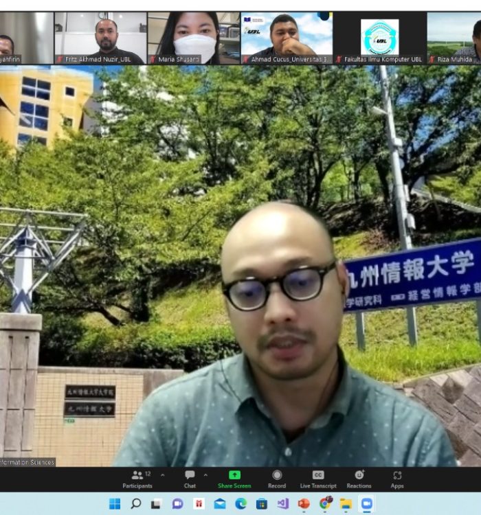 Bincang – Bincang Peluang Kerjasama dan Teknologi FIK UBL Bersama Kyushu Institute of Information Sciences Jepang