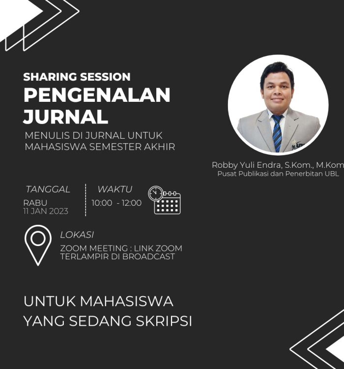 Sharing Session Pengenalan Jurnal Bagi Mahasiswa Semester Akhir