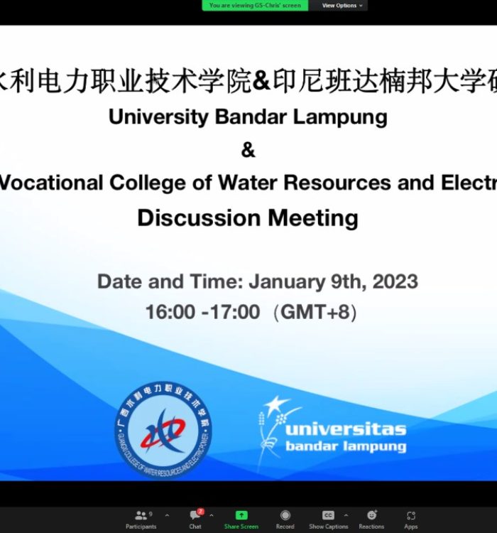 Discussion Meeting Universitas Bandar Lampung Fakultas Ilmu Komputer Bersama Guangxi University for Nationalities